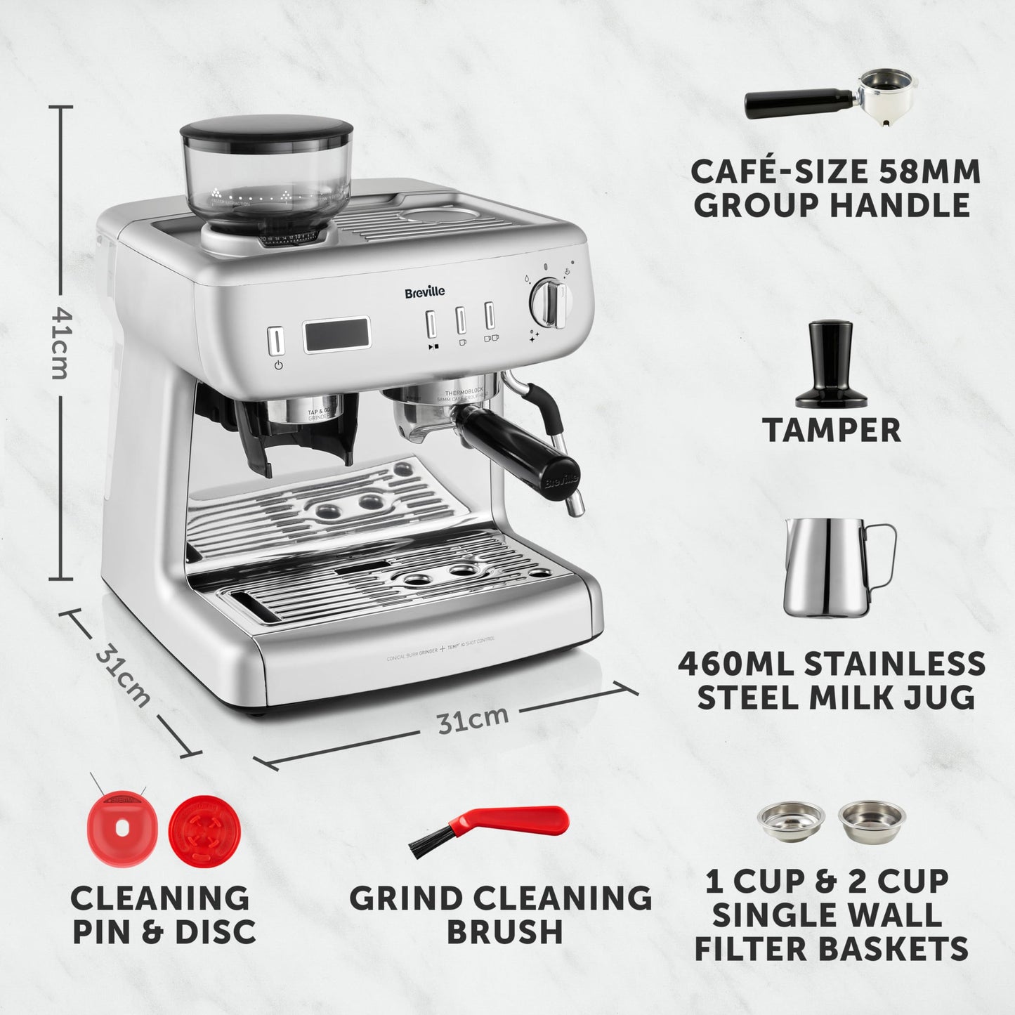 Breville Barista Max+ VCF153 Espresso Machine 15B