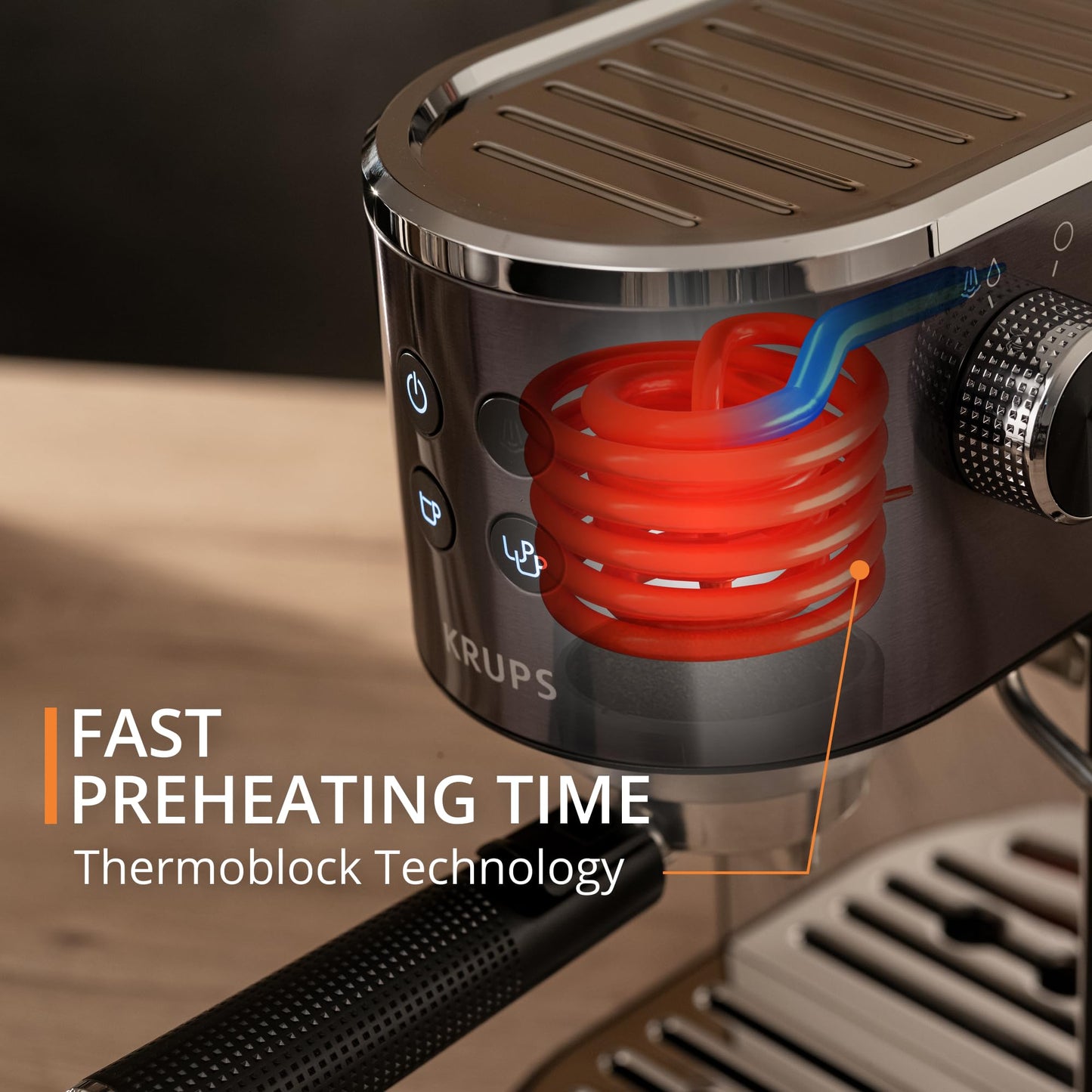 Krups Virtuoso XP444GG0 Pump Espresso Machine