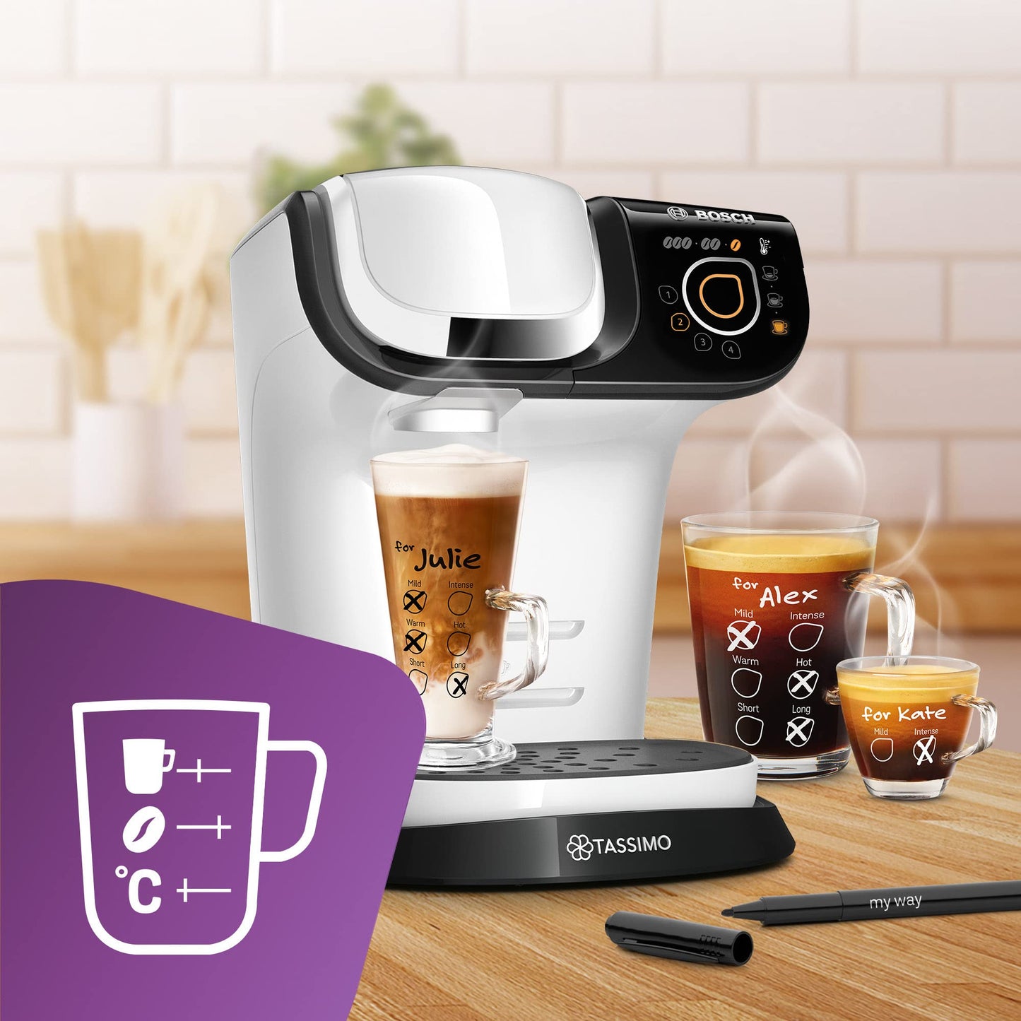 Tassimo Bosch Way 2 Coffee Maker 1.3L 1500W