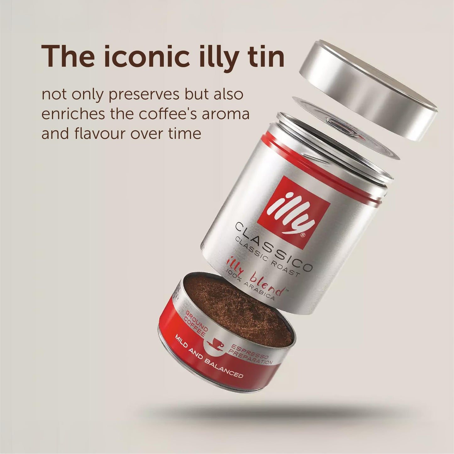 Illy Intenso Coffee Beans 250g Dark Roast Arabica