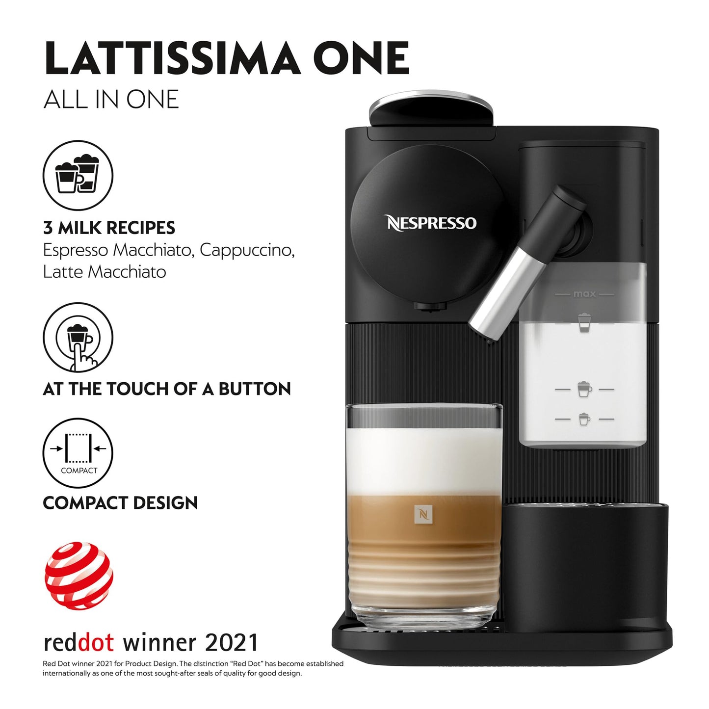 Nespresso Lattissima One EN510B Coffee Machine