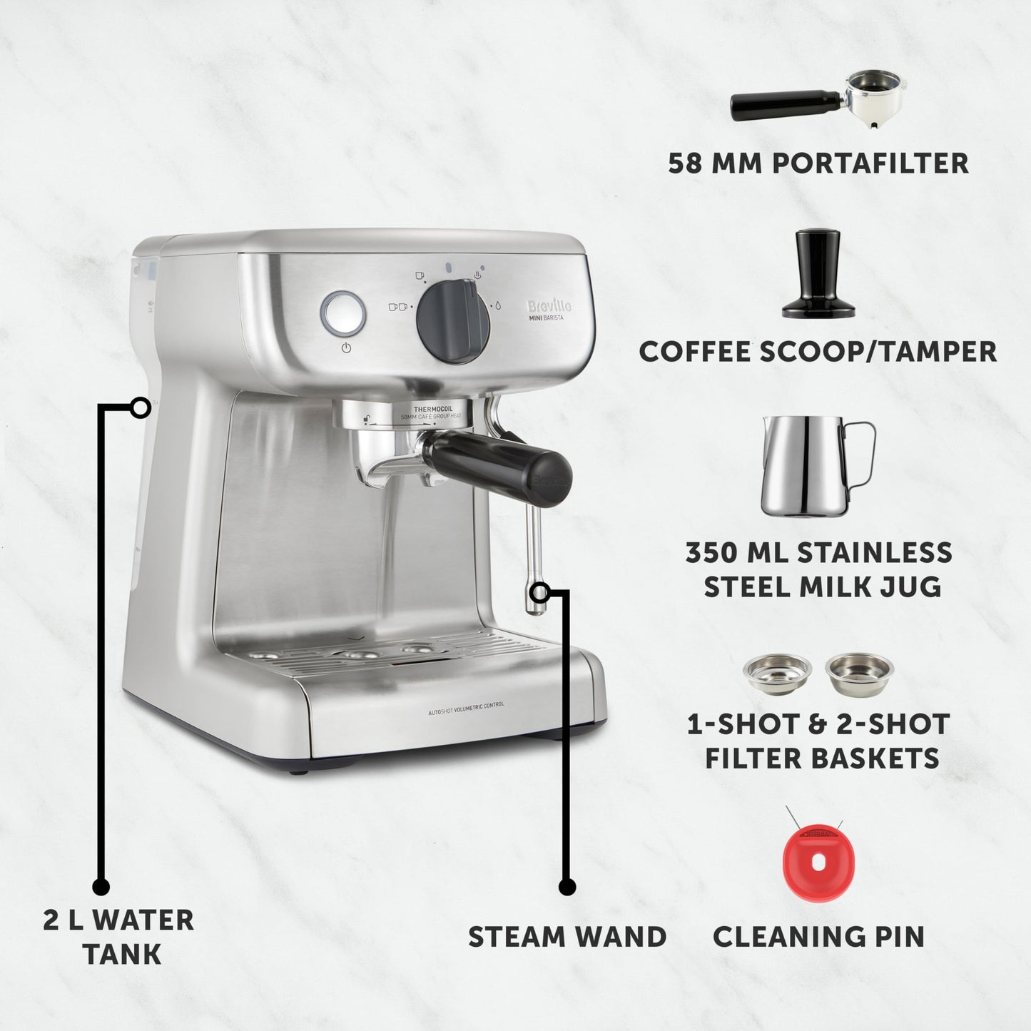 Breville Barista Mini VCF125 Espresso Machine 15B