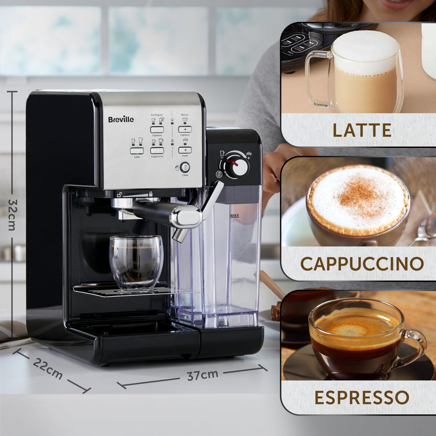 Breville CoffeeHouse VCF107 Espresso Latte Maker